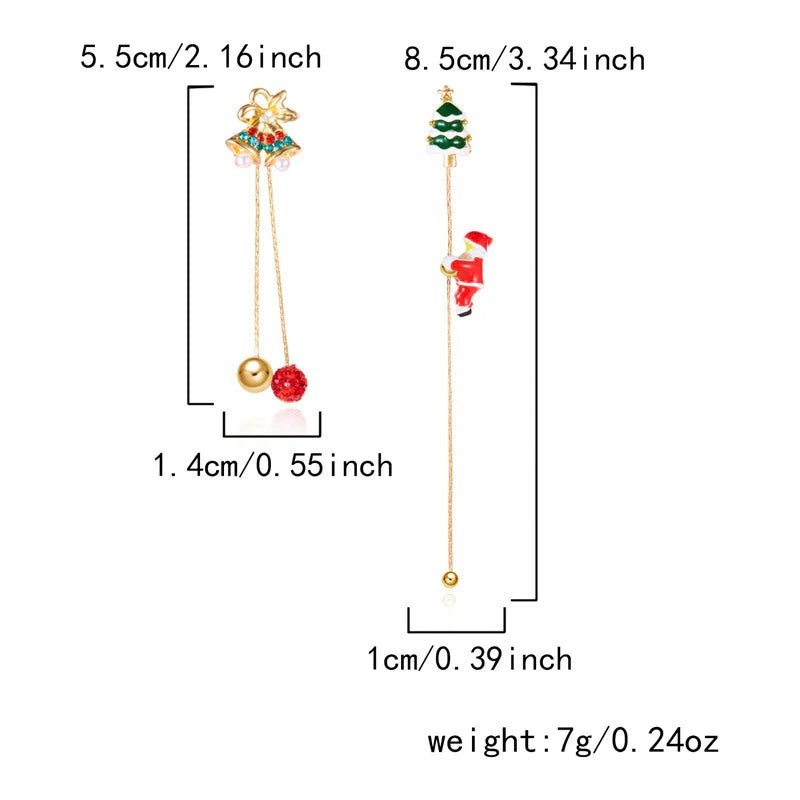 Aoaome Christmas Tassel Earrings