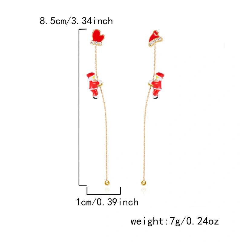 Aoaome Christmas Tassel Earrings