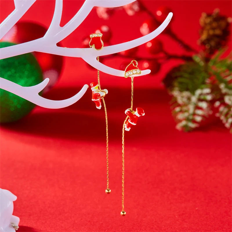 Aoaome Christmas Tassel Earrings