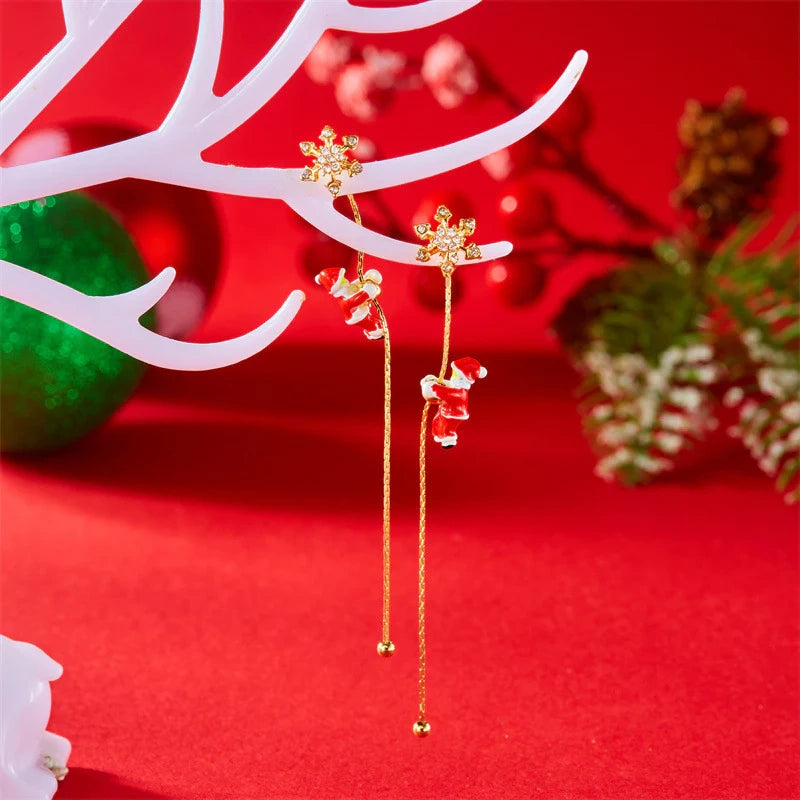 Aoaome Christmas Tassel Earrings