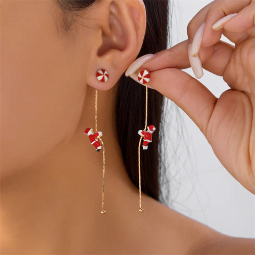 Aoaome Christmas Tassel Earrings