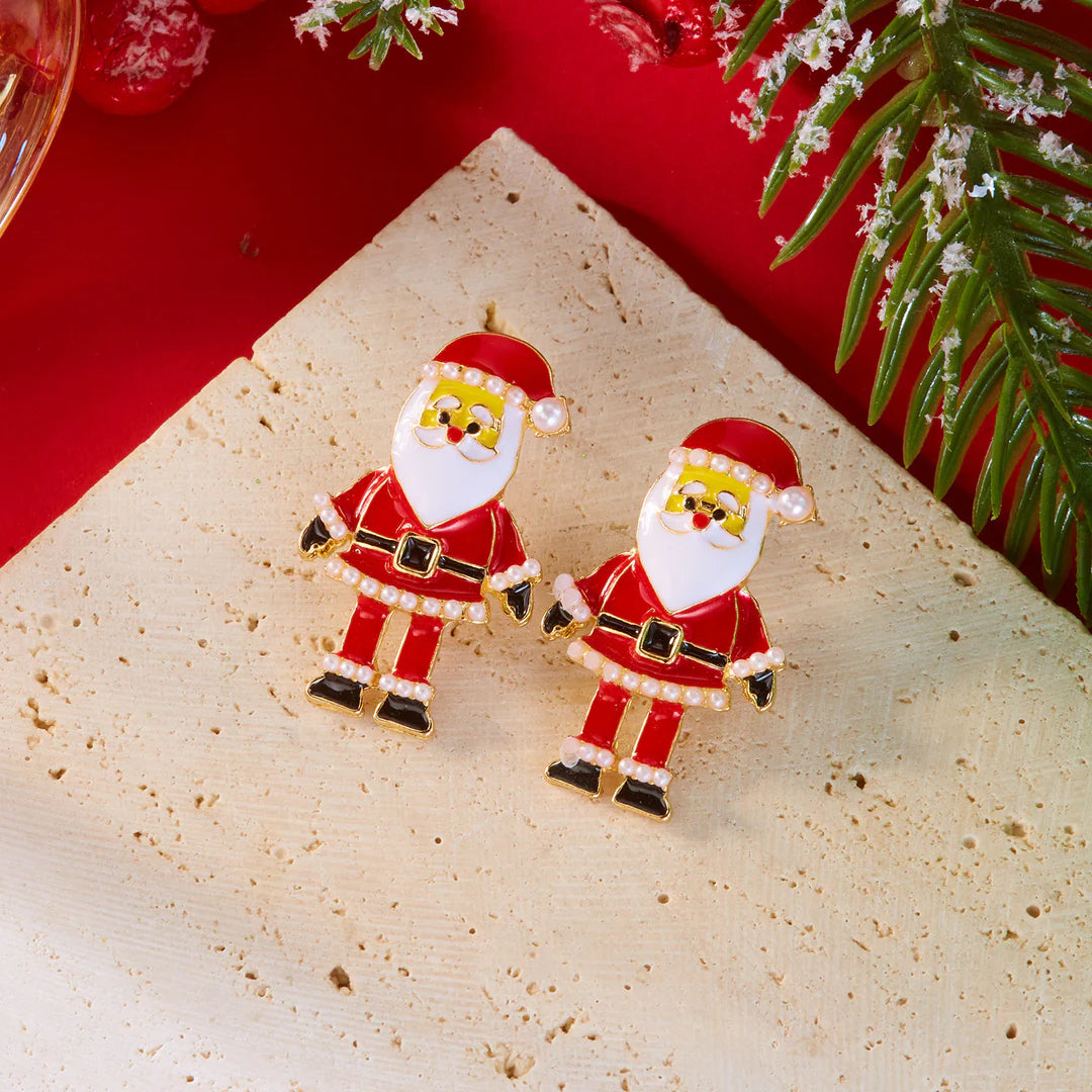 Aoaome Christmas Tree Gingerbread Man Fashionable Cute Versatile Earrings