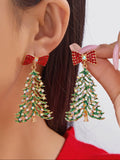 Aoaome Christmas Tree Gingerbread Man Fashionable Cute Versatile Earrings