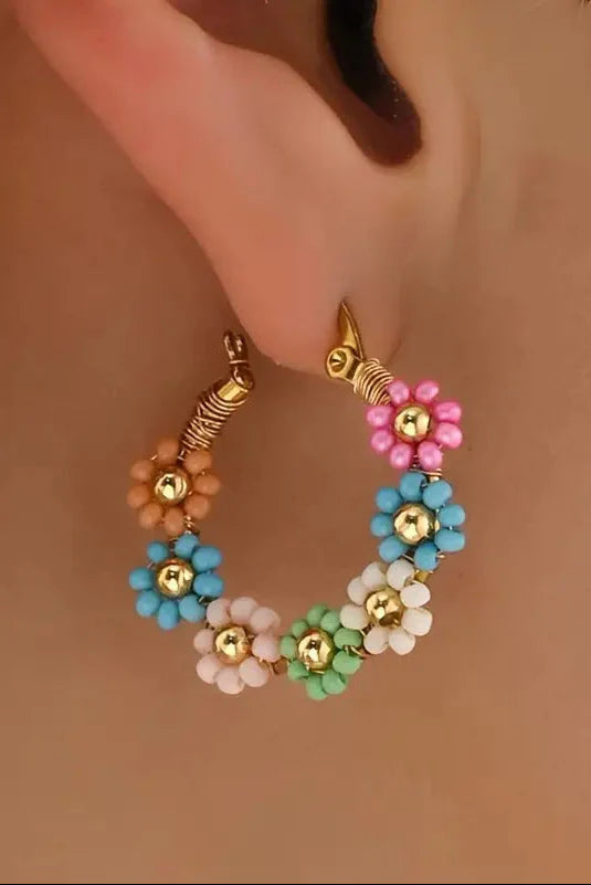 Aoaome Colorful Flower Handmade Earrings