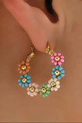Aoaome Colorful Flower Handmade Earrings