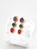 Aoaome Colorful Zirconia Palace Collection Bracelet Earrings
