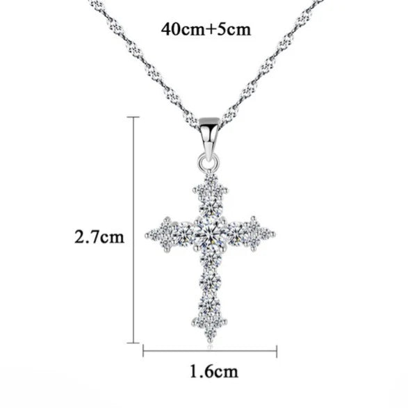 Aoaome Cross Zirconia Necklaces