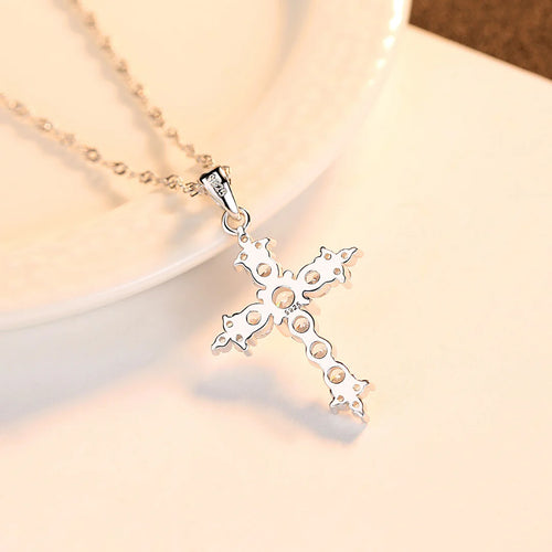 Aoaome Cross Zirconia Necklaces