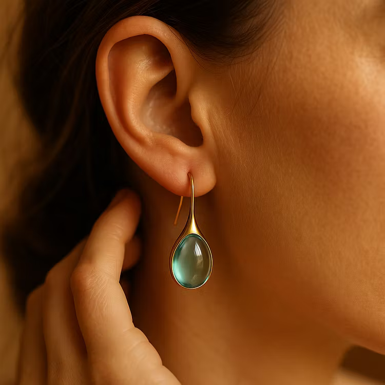 Aoaome Crystal Drop in Gold and Silver Earrings
