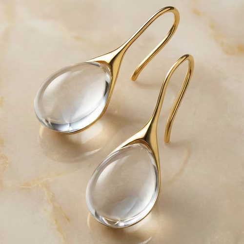 Aoaome Crystal Drop in Gold and Silver Earrings