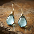 Aoaome Crystal Drop in Gold and Silver Earrings