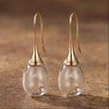 Aoaome Dandelion Pendant Earrings