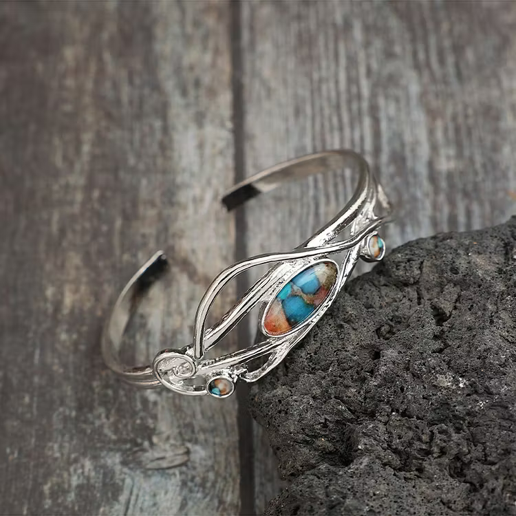 Aoaome Drip Glue Alloy Open Bracelets