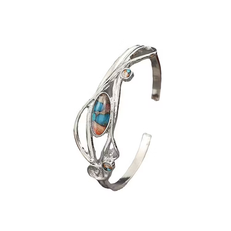 Aoaome Drip Glue Alloy Open Bracelets