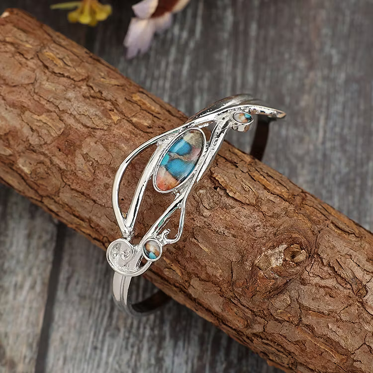 Aoaome Drip Glue Alloy Open Bracelets