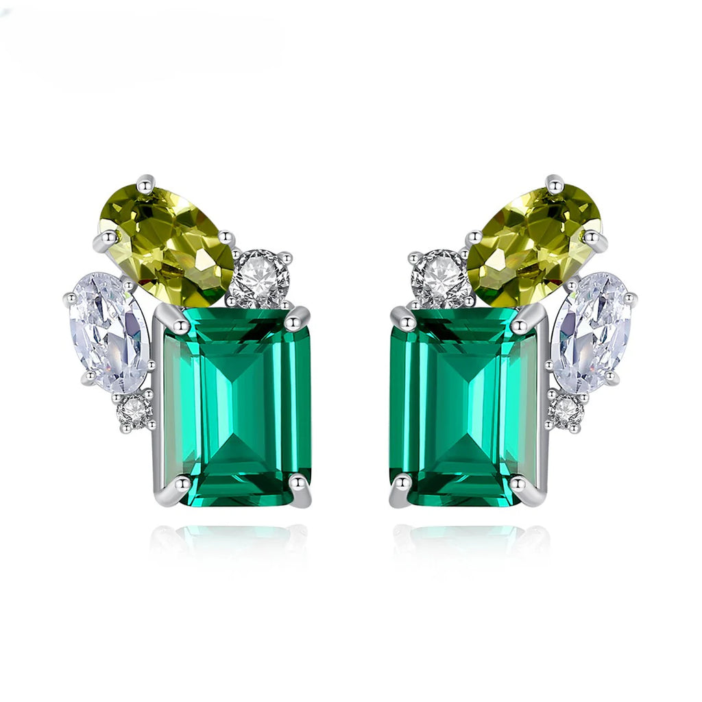 Aoaome Emerald Gemstone Earrings