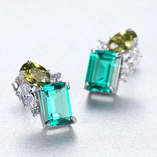 Aoaome Emerald Gemstone Earrings