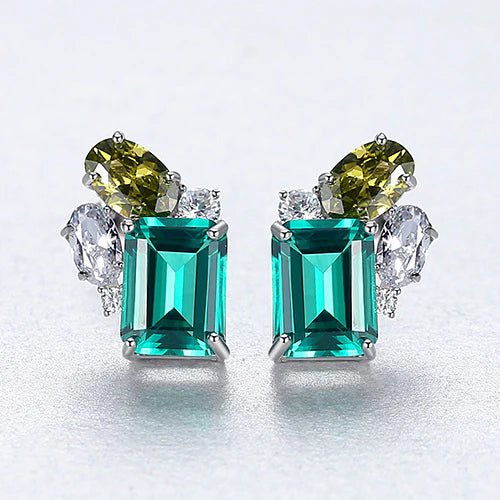 Aoaome Emerald Gemstone Earrings