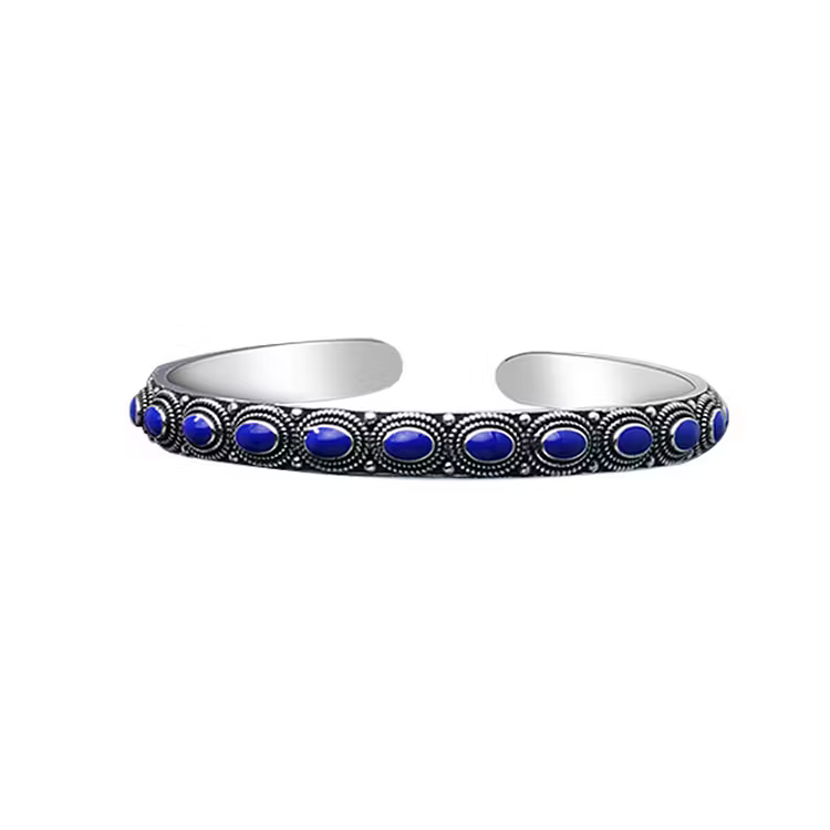 Aoaome Ethnic Style Sapphire Open Bracelets