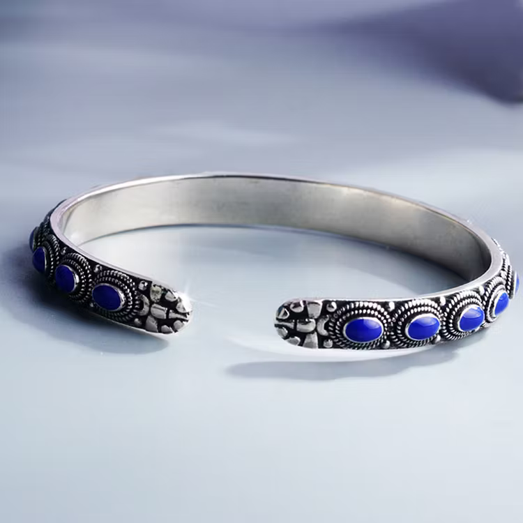 Aoaome Ethnic Style Sapphire Open Bracelets