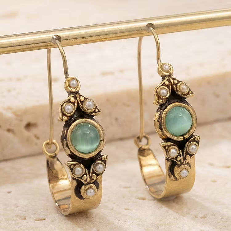 Aoaome Fashion Retro Ethnic Style Pendant Earrings
