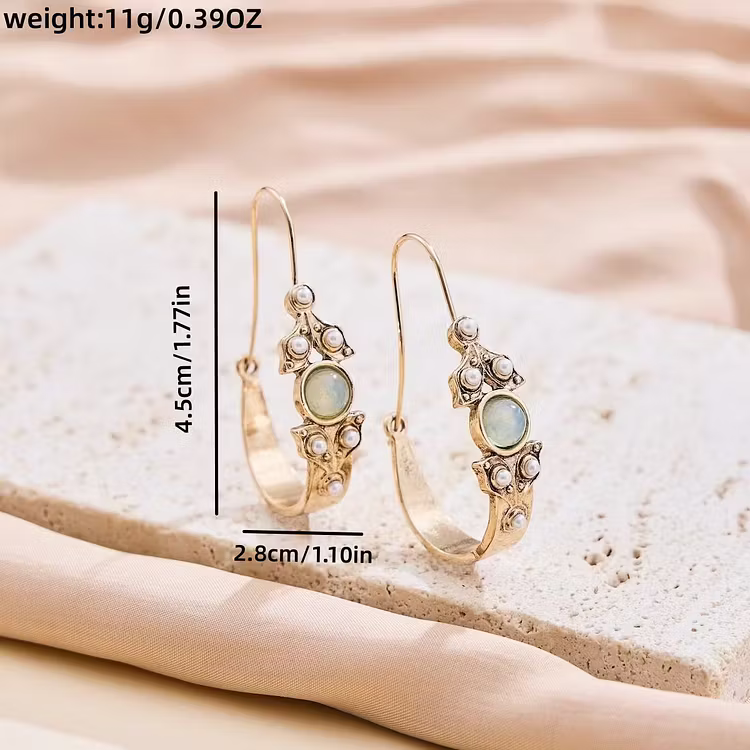Aoaome Fashion Retro Ethnic Style Pendant Earrings