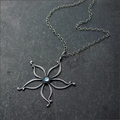 Aoaome Five pointed Star Moonlight Stone Necklaces