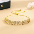 Aoaome Full Diamond Zircon Wheat Ear Bracelets