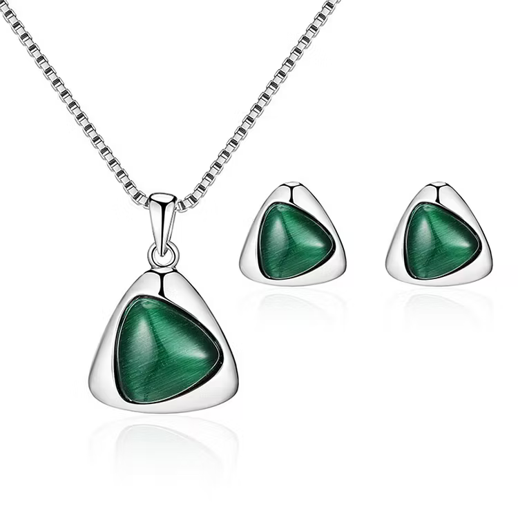Aoaome Geometric Cat Eye Necklaces