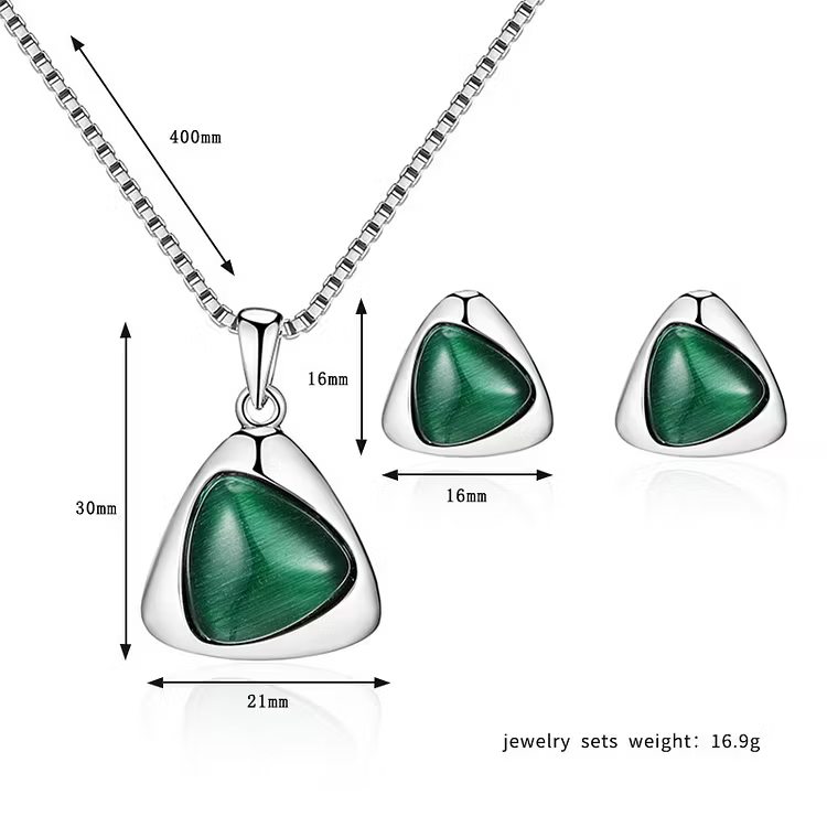 Aoaome Geometric Cat Eye Necklaces