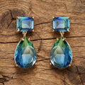 Aoaome Gradient tourmaline water drop Earrings
