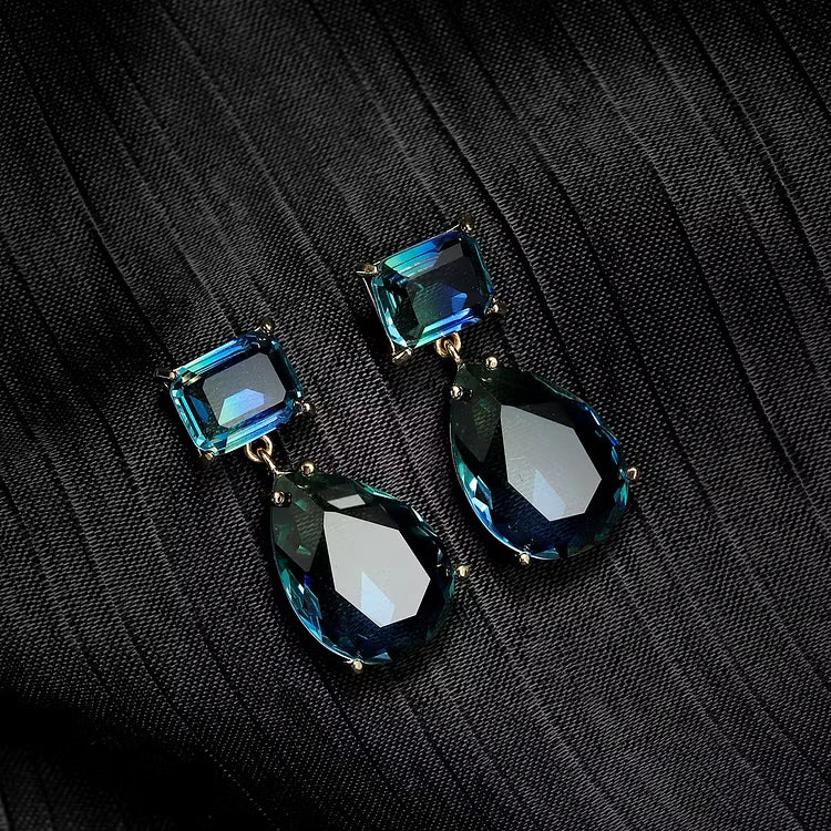 Aoaome Gradient tourmaline water drop Earrings