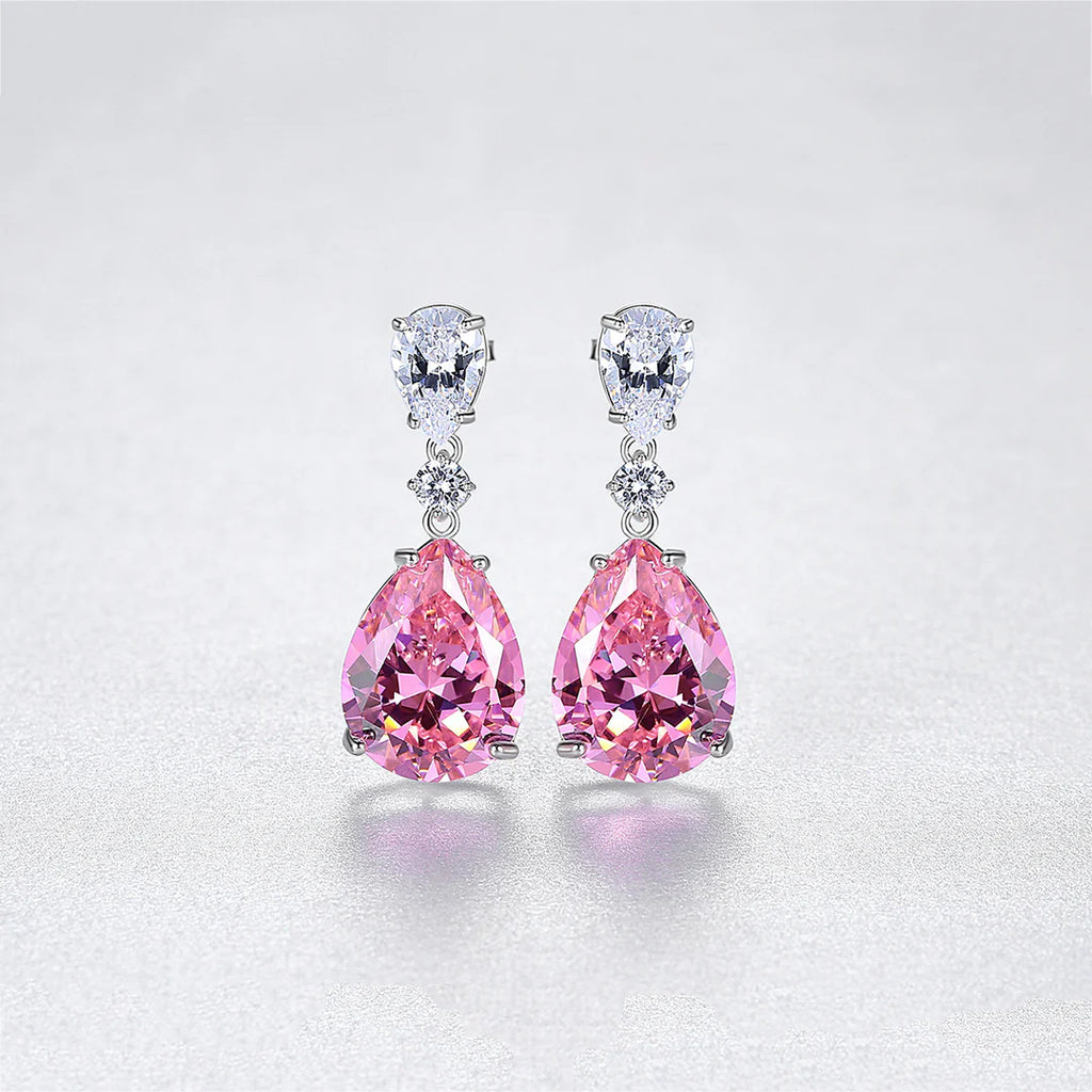 Aoaome Haute Vintage Pink Gemstone Stud Earrings