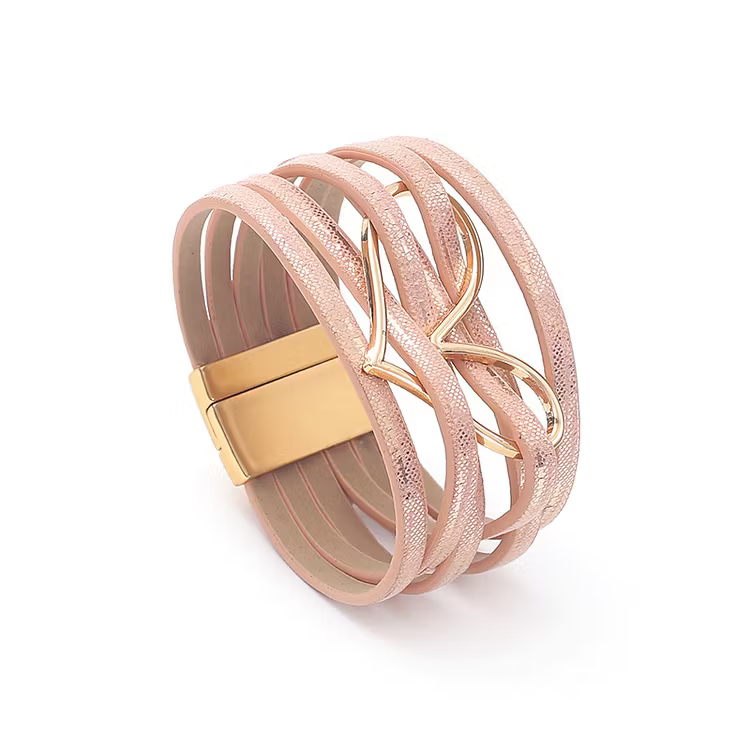 Aoaome Heart Shaped Leather Bracelets