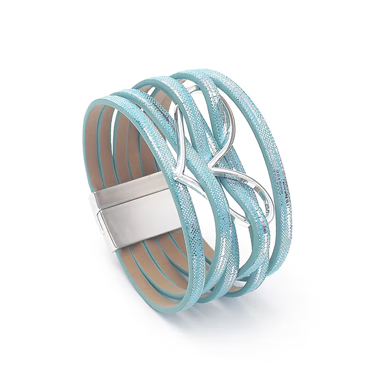 Aoaome Heart Shaped Leather Bracelets