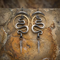 Aoaome Irregular Geometric Spiral Serpentine Earrings