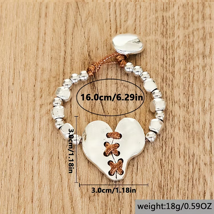 Aoaome Irregular Heart Leather Bracelets