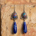 Aoaome Lapis lazuli swinging earrings