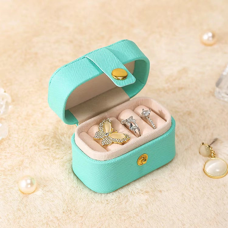Aoaome Leather Earring Ring Storage Boxs