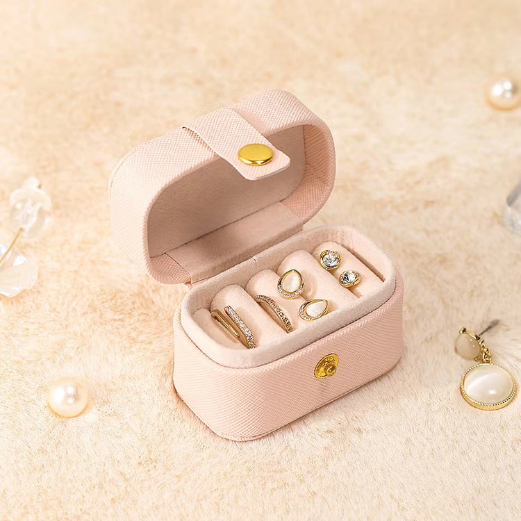 Aoaome Leather Earring Ring Storage Boxs