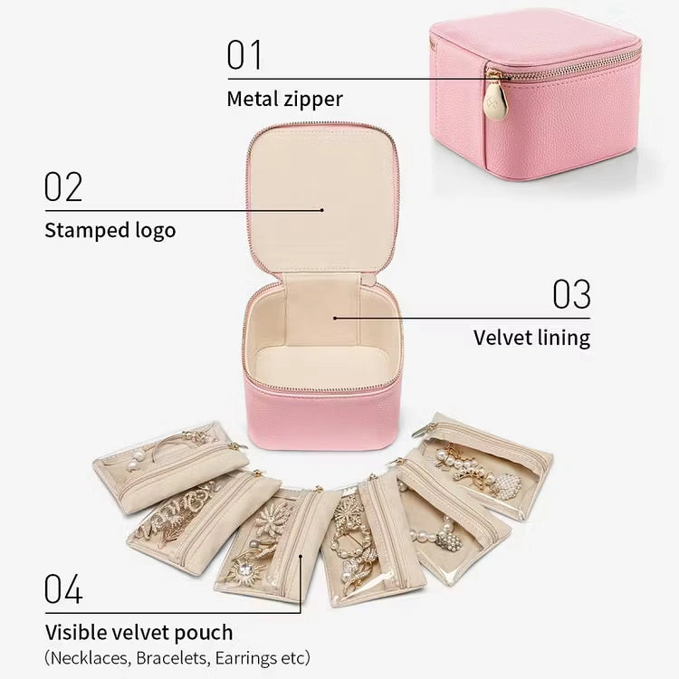 Aoaome Leather Jewelry Portable Packaging Boxes