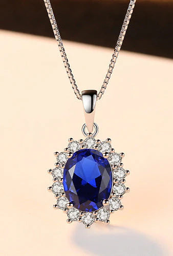 Aoaome Light Luxury Sapphire Pendant Necklaces