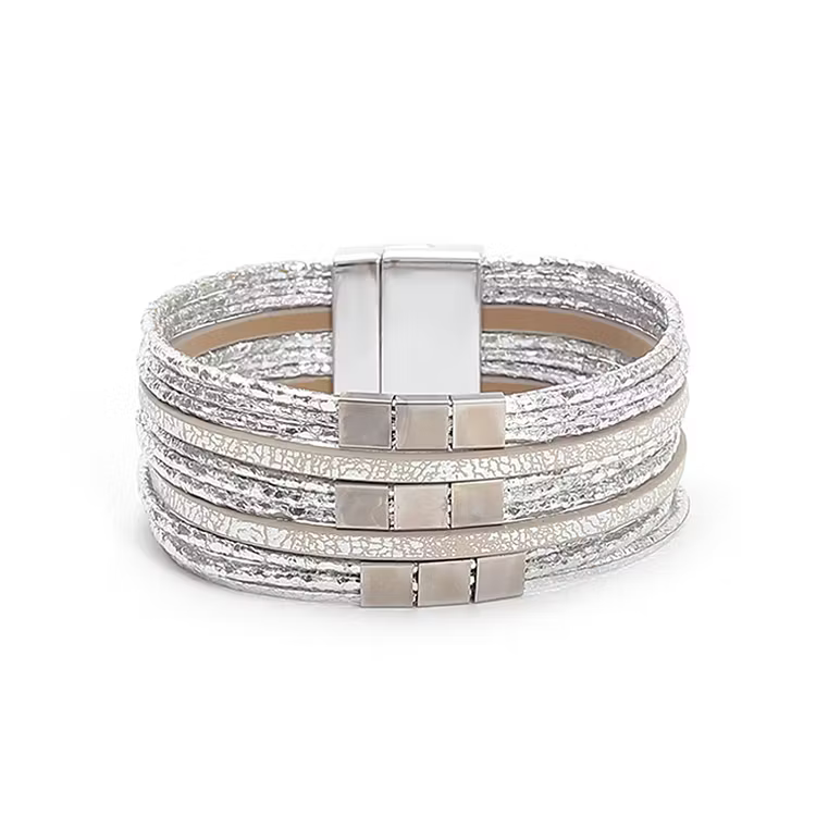 Aoaome Magnetic Buckle Wide Bracelets