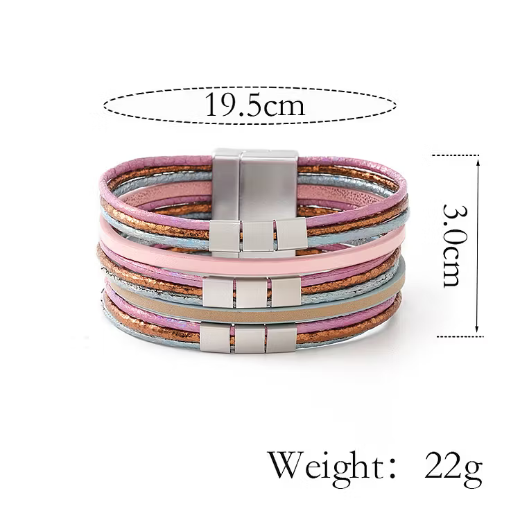 Aoaome Magnetic Buckle Wide Bracelets