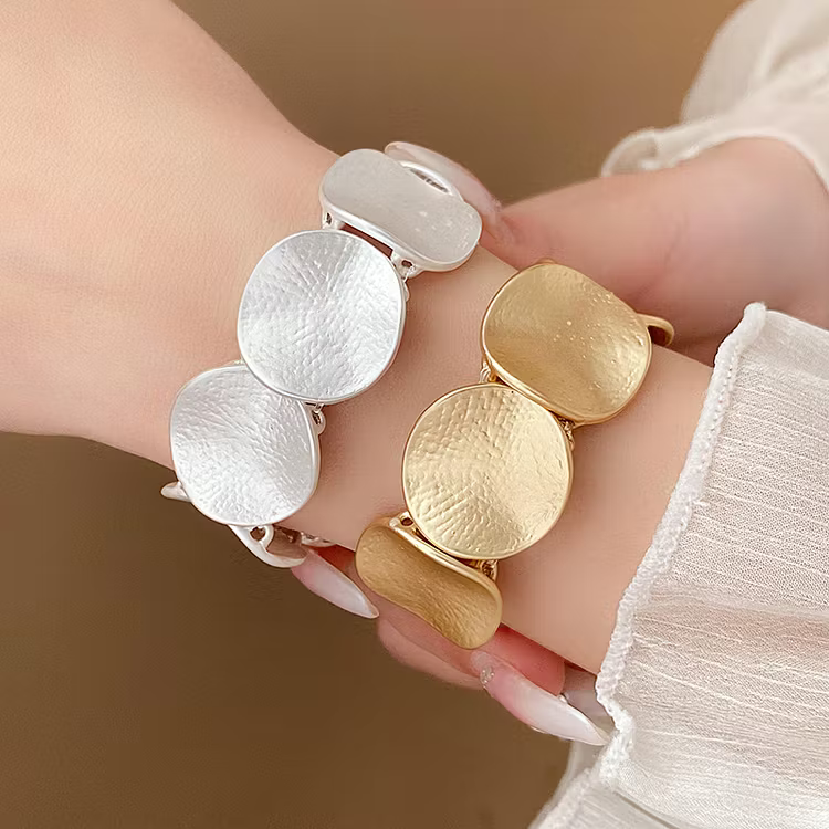 Aoaome Metal Wind Circular Elastic Bracelets