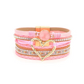 Aoaome Multi-layer Heart Leather Bracelets