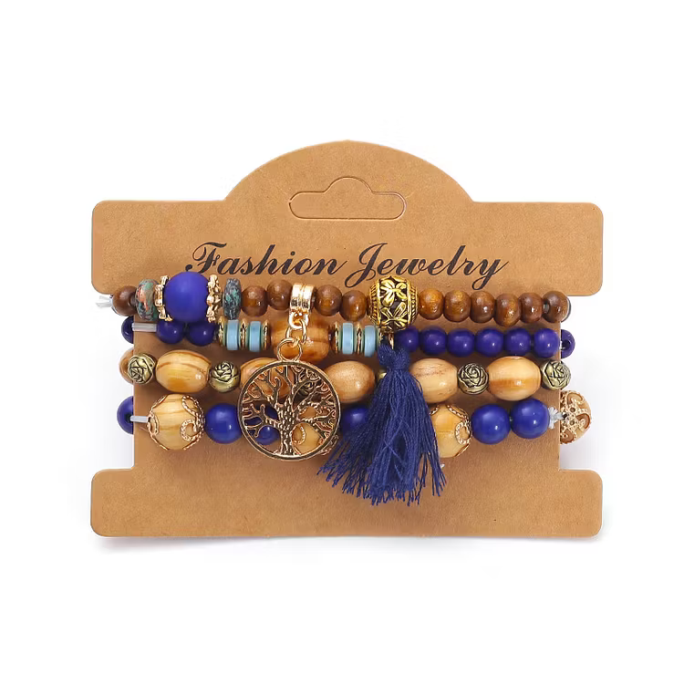 Aoaome Multi-layer Wooden Bead Bead Bracelets