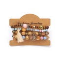 Aoaome Multi-layer Wooden Bead Bead Bracelets