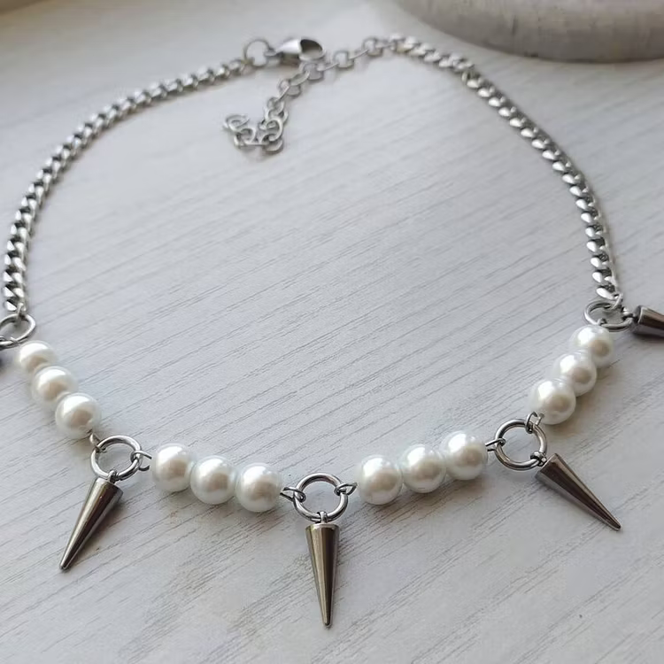 Aoaome Pearl Nail Necklaces