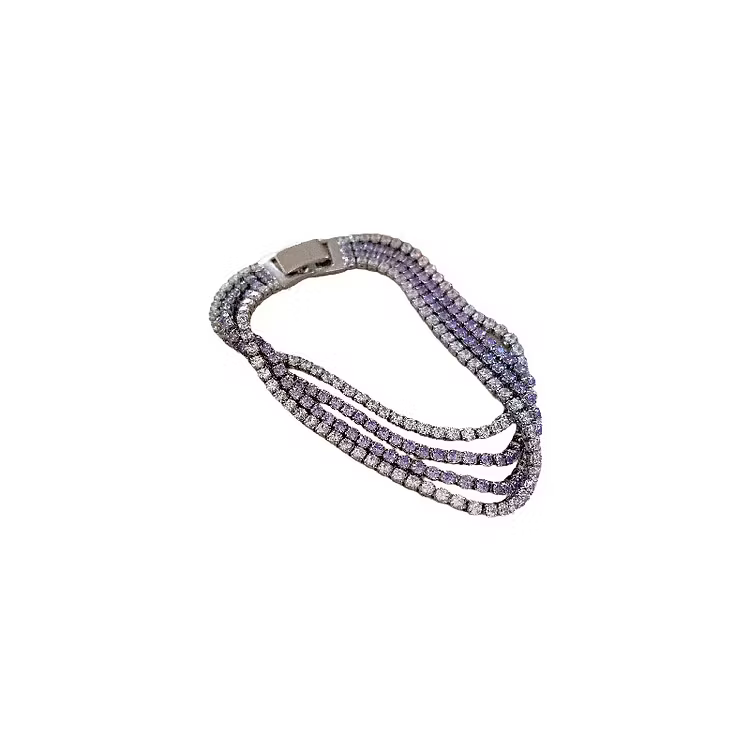 Aoaome Purple Zircon Buckle Bracelets